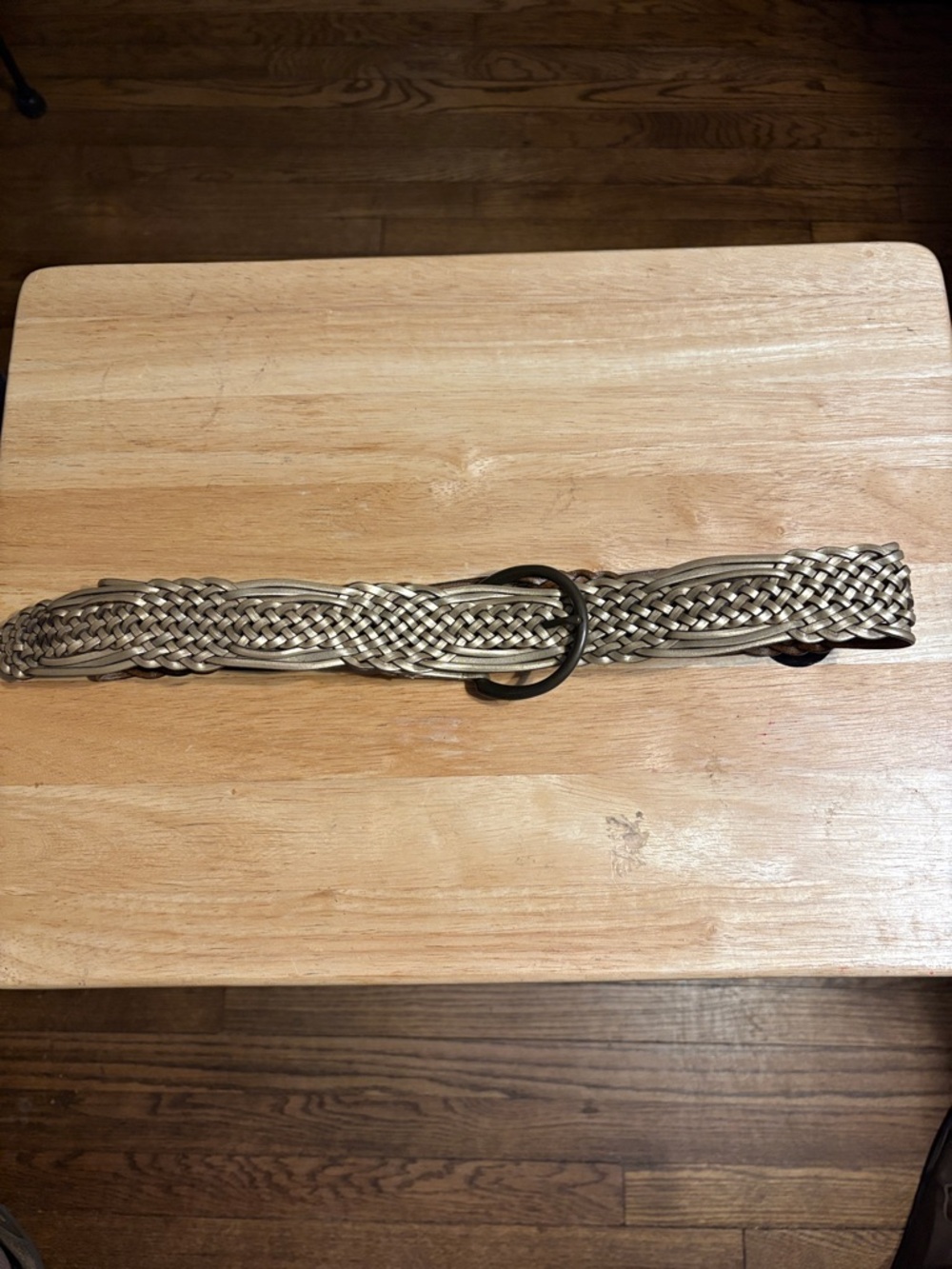 Woven Decorative Belt - Metallic Taupe